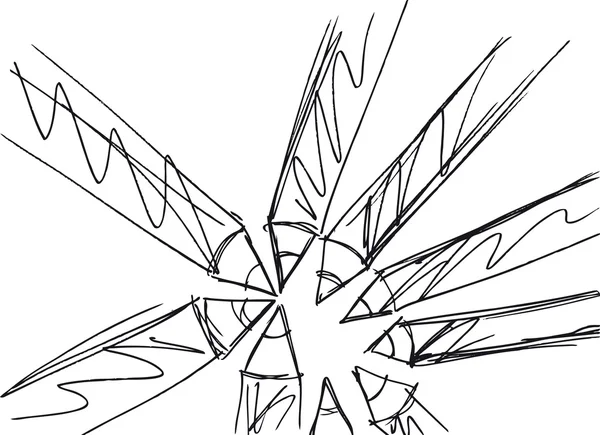 Croquis du motif des crayons. Illustration vectorielle — Image vectorielle