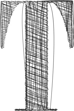 el draw yazı tipi. vektör çizim