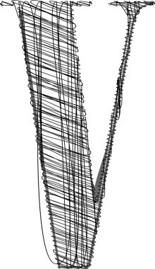 el draw yazı tipi. vektör çizim