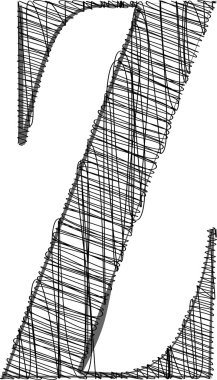 el draw yazı tipi. vektör çizim