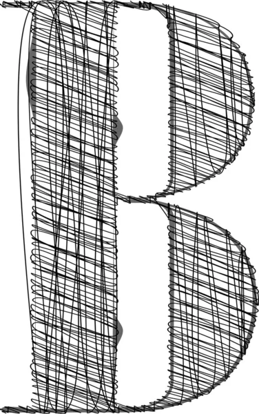 El draw yazı tipi. vektör çizim — Stok Vektör
