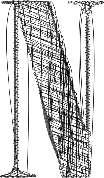 el draw yazı tipi. vektör çizim