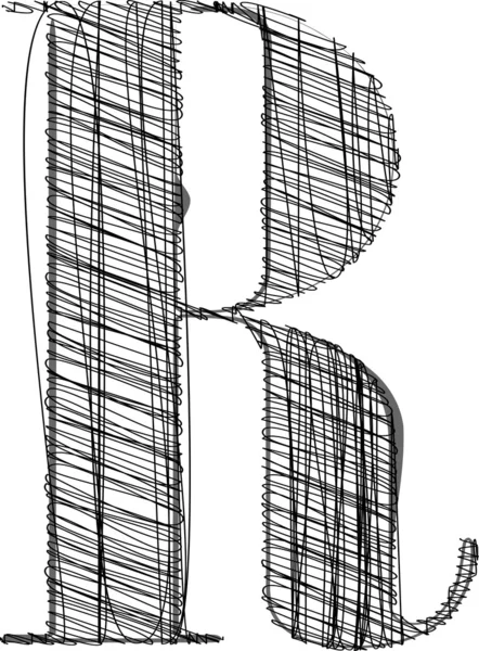 Handzeichnungsschrift. Vektorillustration — Stockvektor