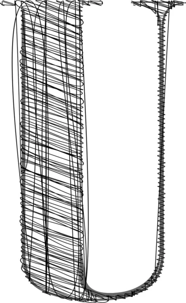 el draw yazı tipi. vektör çizim