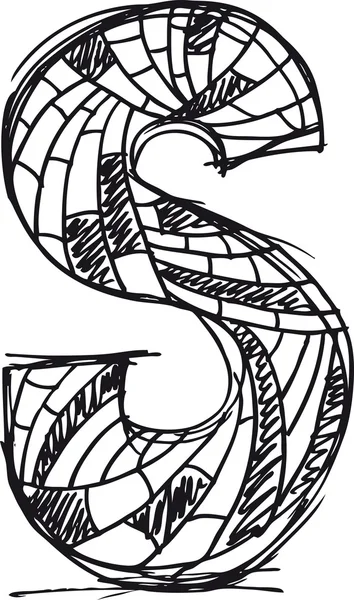 Абстрактна намальована літера — стоковий вектор