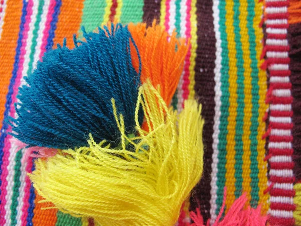 Peruwiański ręcznie Tkaniny wełniane — Zdjęcie stockowe
