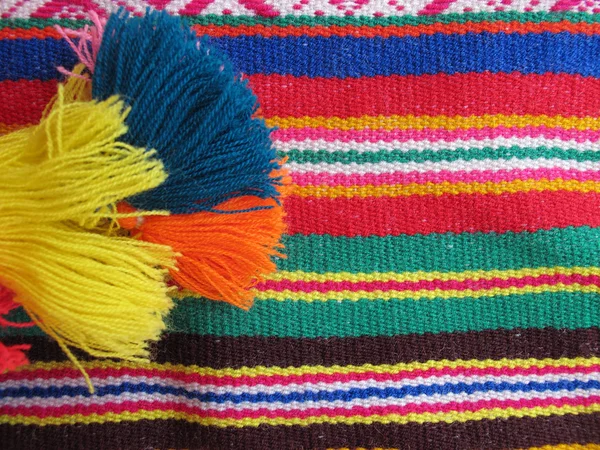 Peruaanse handgemaakte wollen stof — Stockfoto