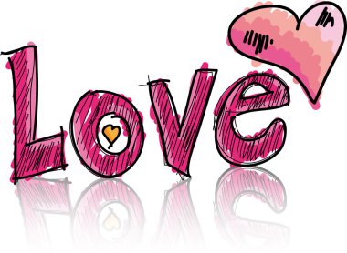 I love you, vector illustration clipart