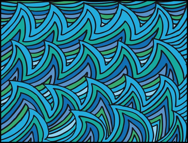 Abstracto fondo de olas de agua. Ilustración vectorial — Vector de stock