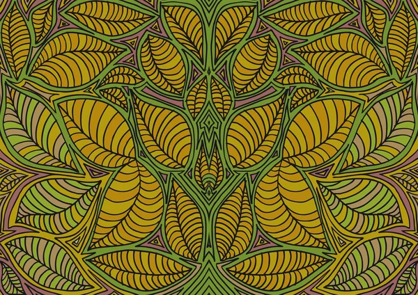 Esquisse abstraite du fond des feuilles. Illustration vectorielle — Image vectorielle