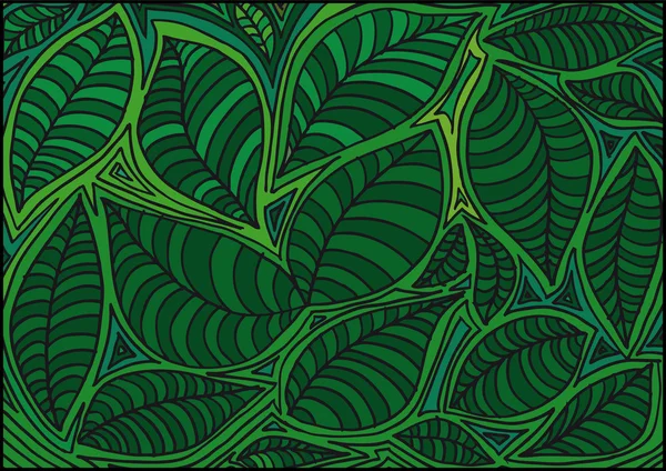 Esquisse abstraite du fond des feuilles. Illustration vectorielle — Image vectorielle