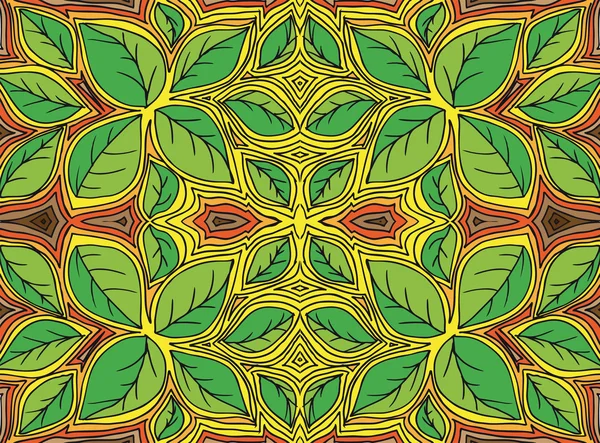 Bosquejo de hojas, fondo abstracto. Ilustración vectorial — Vector de stock