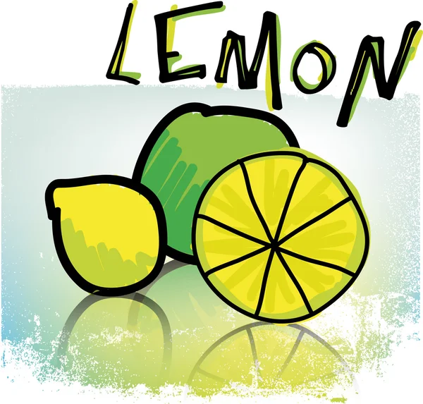 Lemons illustration — Stock Vector