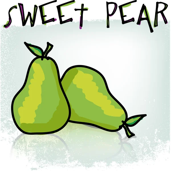 Sweet pear. Vector illustration — Stock Vector