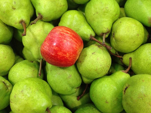 Jablka a hrušky pozadí — Stock fotografie