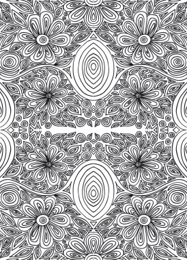 el soyut çiçek çekilmiş. vektör çizim.