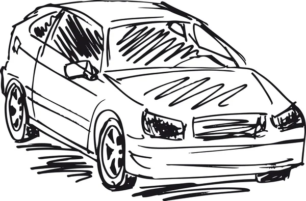 Sketch of 3 cars. Vector illustration — Stock Vector