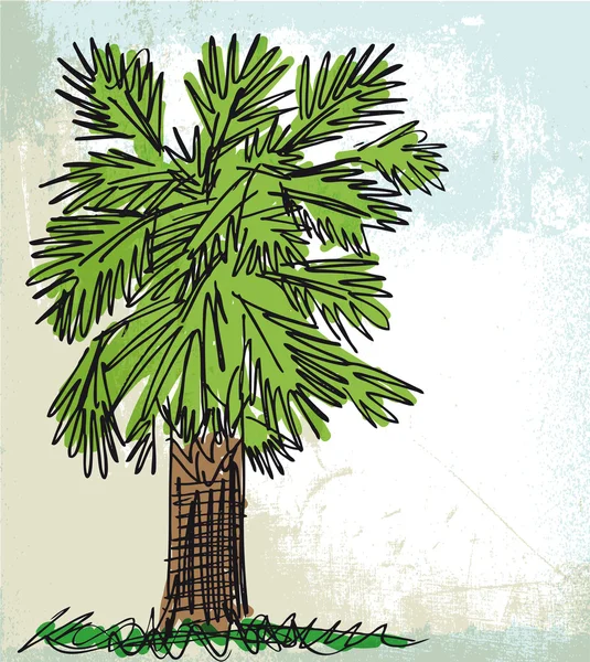 Ескіз абстрактного пальмового дерева. Векторні ілюстрації — стоковий вектор