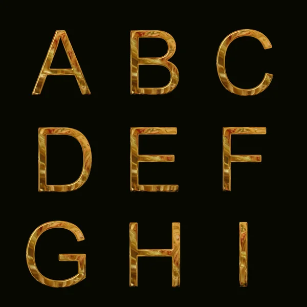 stock image Gold Alphabet text