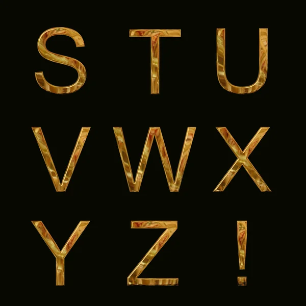 stock image Gold Alphabet text