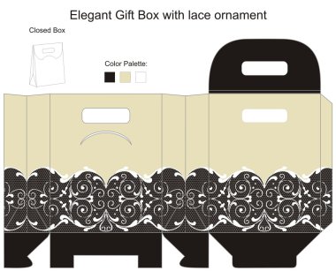 Elegant gift box clipart