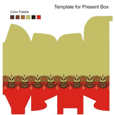 Template for Gift Box clipart