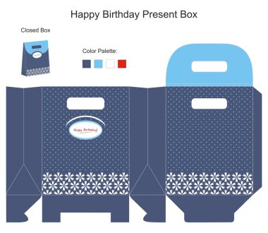 Blue background Gift Box clipart