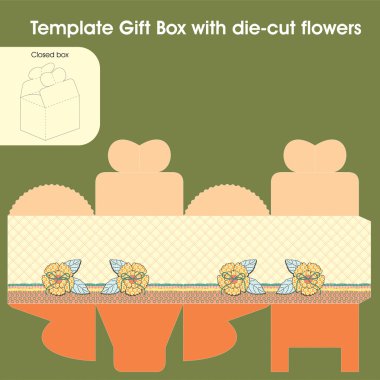 Template gift box clipart