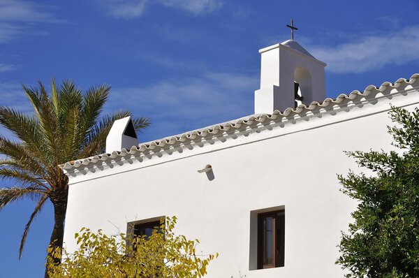 Typical church of the of Ibiza