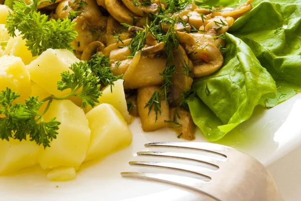 Mushroom with potato — Stock Photo, Image