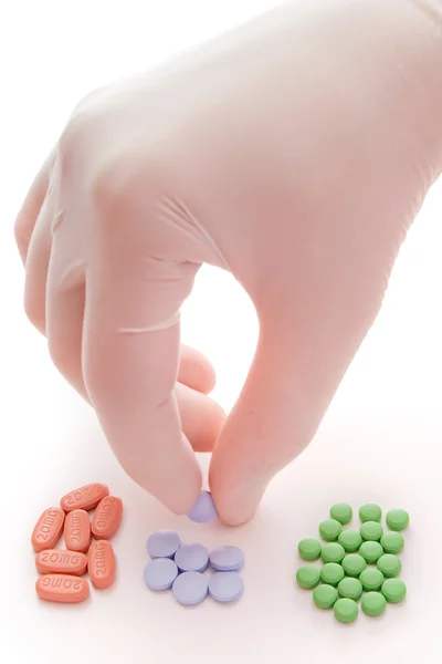 Red, blue or green pill? — Stock Photo, Image