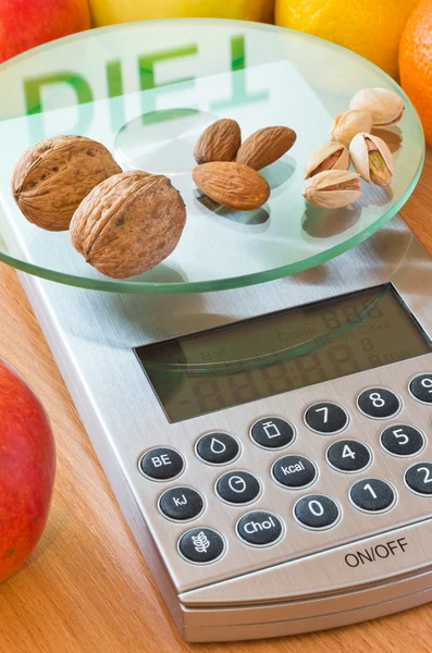 Nuts and almonds diet — Stock Photo, Image