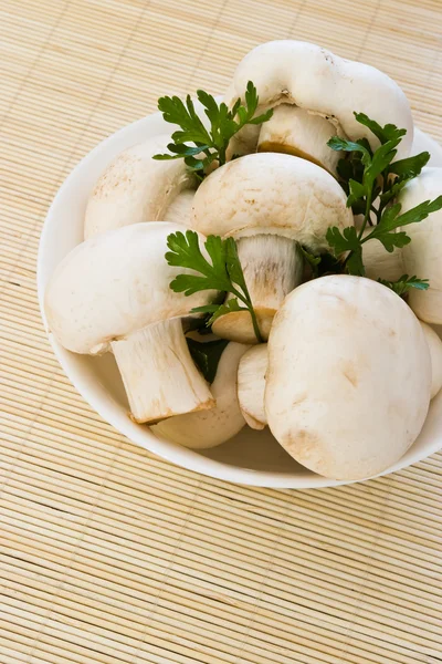 Mushrooms with parsley — Stock Photo, Image