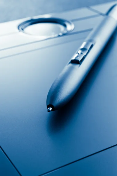 Pen tablet blue tinted — Stock Photo, Image