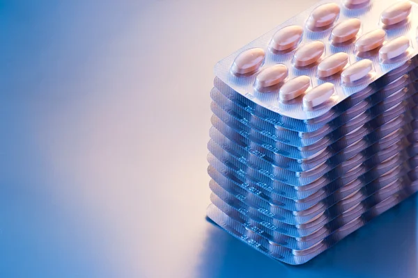 Verem a tabletták buborékfólia — Stock Fotó