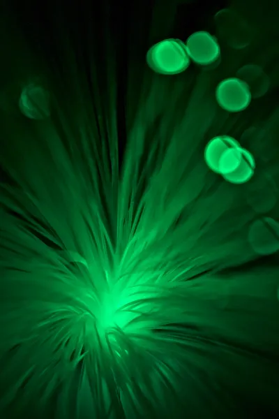 Zielony kolor światłowodów — Zdjęcie stockowe