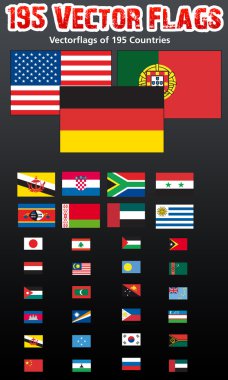 195 ülke bayrakları