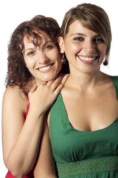 Две улыбающиеся женщины — стоковое фото