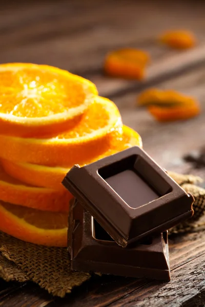 Çikolata portakal ile — Stok fotoğraf