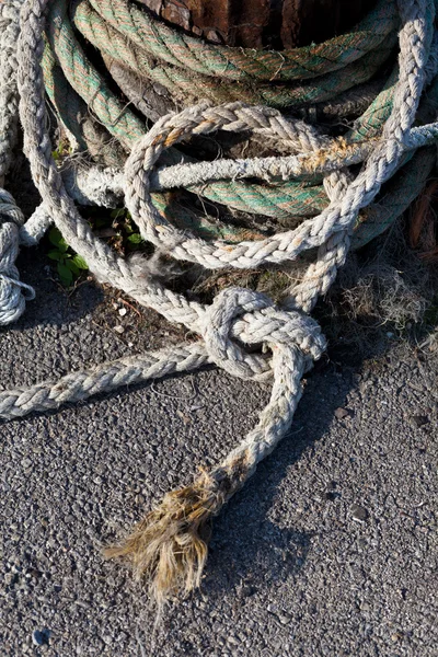 stock image Bollard with Ropes