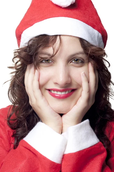 Smiling Santa Woman — Stock Photo, Image