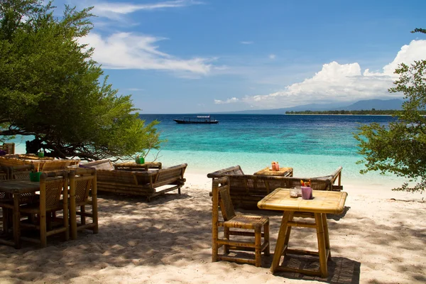 Bar à la plage de l'île de Gili Meno, Îles Gili — Photo