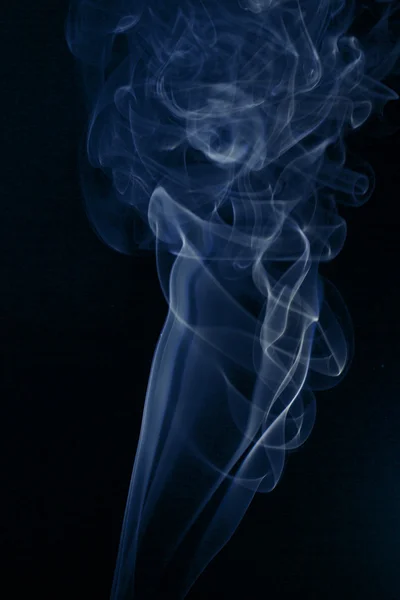 Blue smoke in shape of a human body — Stock Photo, Image