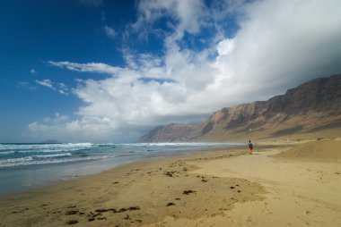 güzel bir plaj Lanzarote