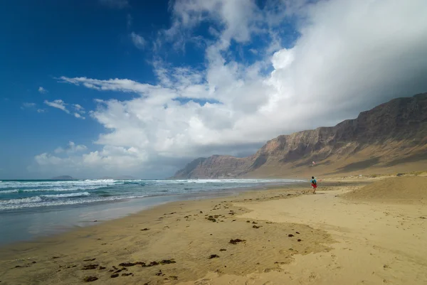 stock image Beautiful beach on Lanzarote