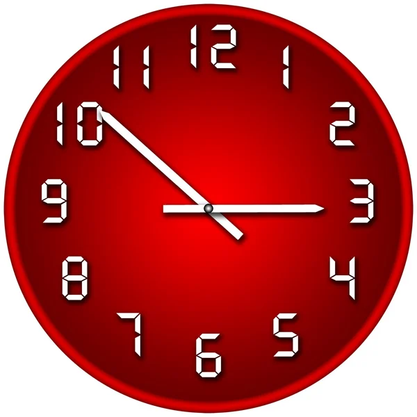 Rote Uhr — Stockfoto