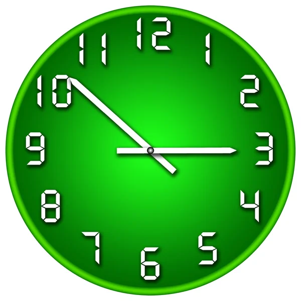 绿色时钟 图库图片