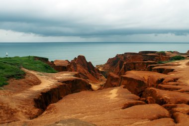 Sea cliffs of Morro Branco clipart
