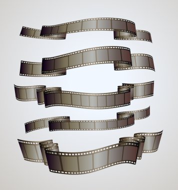 Film strip banners clipart