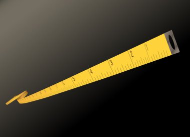 Measure tape - inches clipart